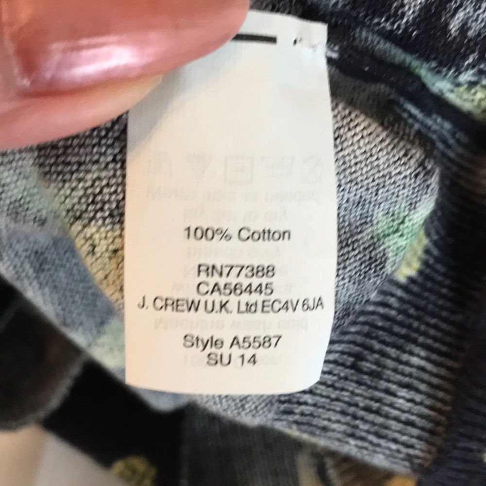 JCrew Navy pineapple sweater - Picture 3 of 4